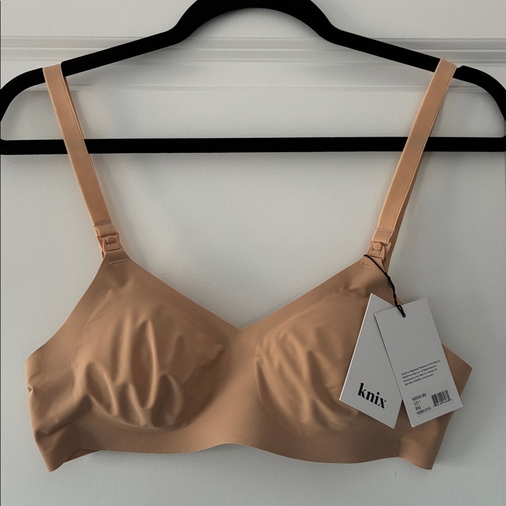 NWT Knix Size 1 (32A, 34A, 32B) Nursing Bra - Beige